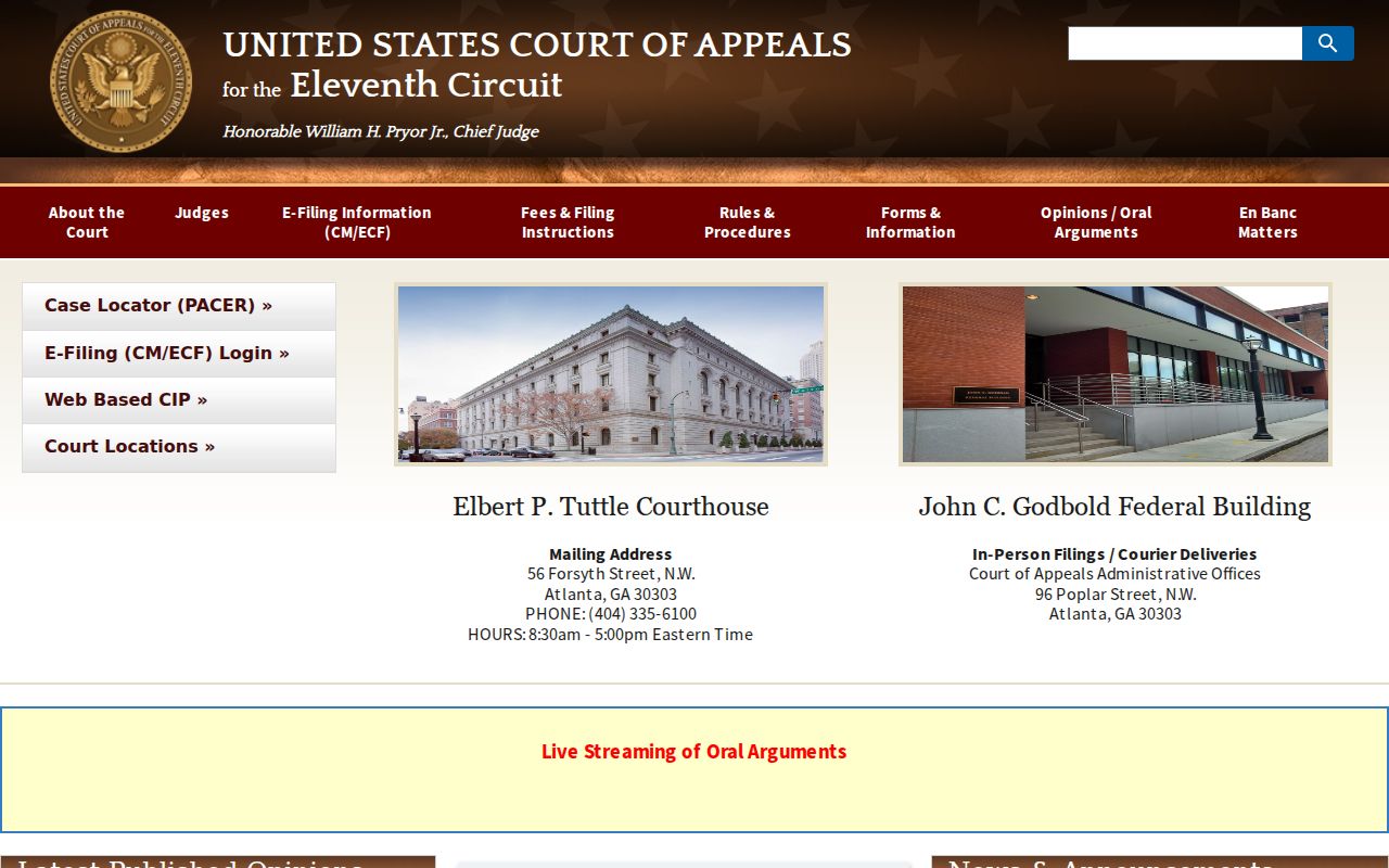 Federal appellate court calendar for Walker County matters