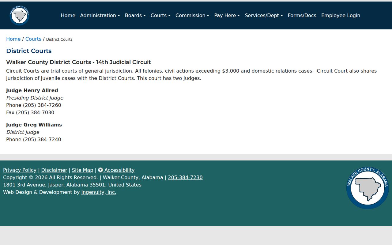 Walker County District Court criminal docket overview