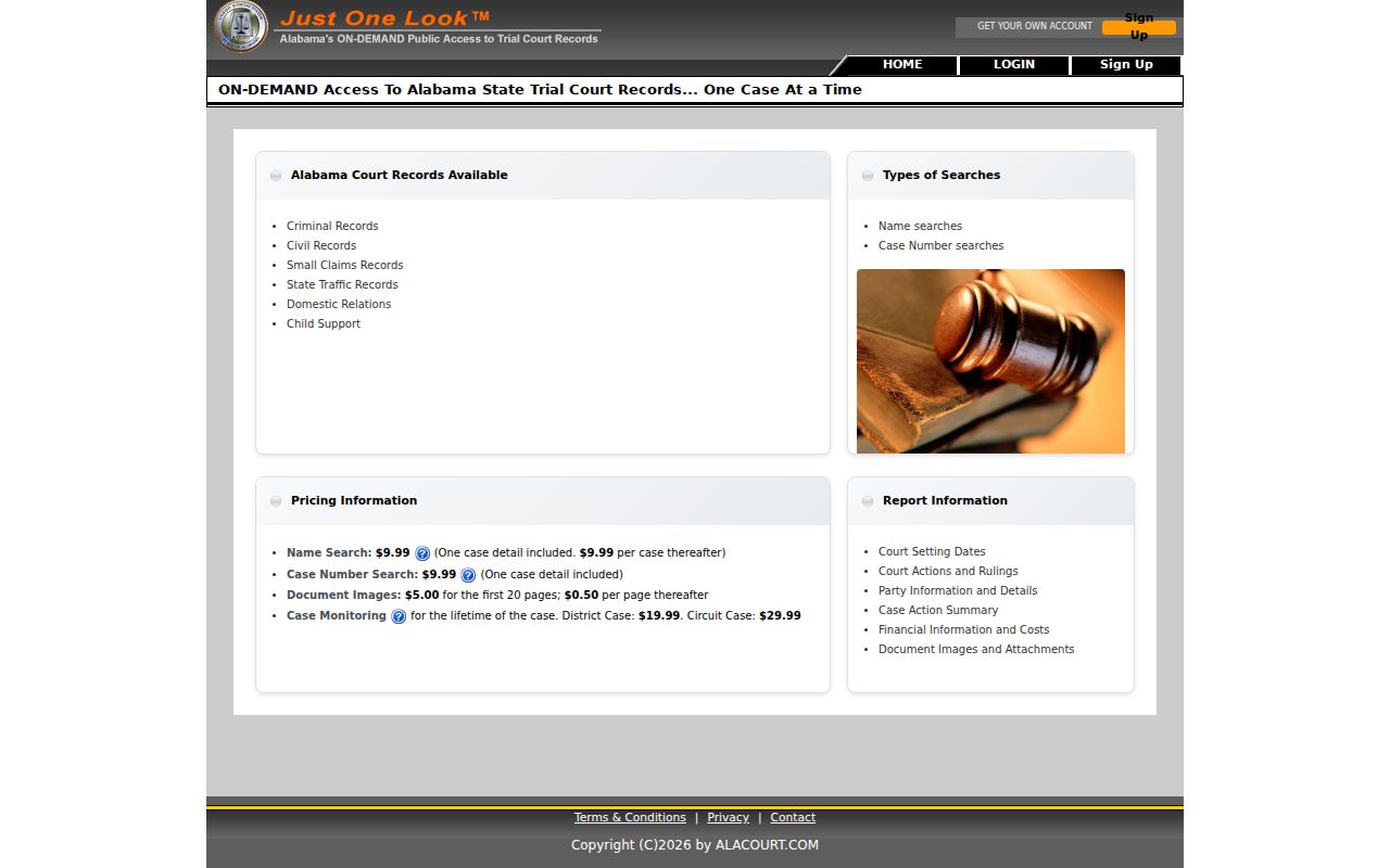 Walker County court docket access through the Alabama on-demand trial-court portal