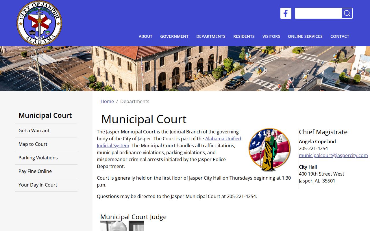 Walker County traffic court records through Jasper Municipal Court