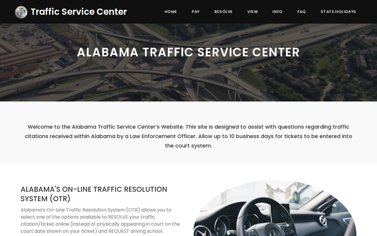 Walker County traffic court records on the official state payment portal